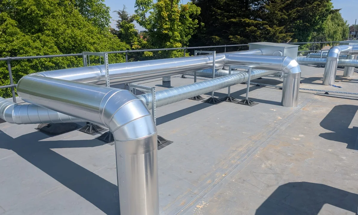 Finished rooftop insulation across the Colfe School live estate