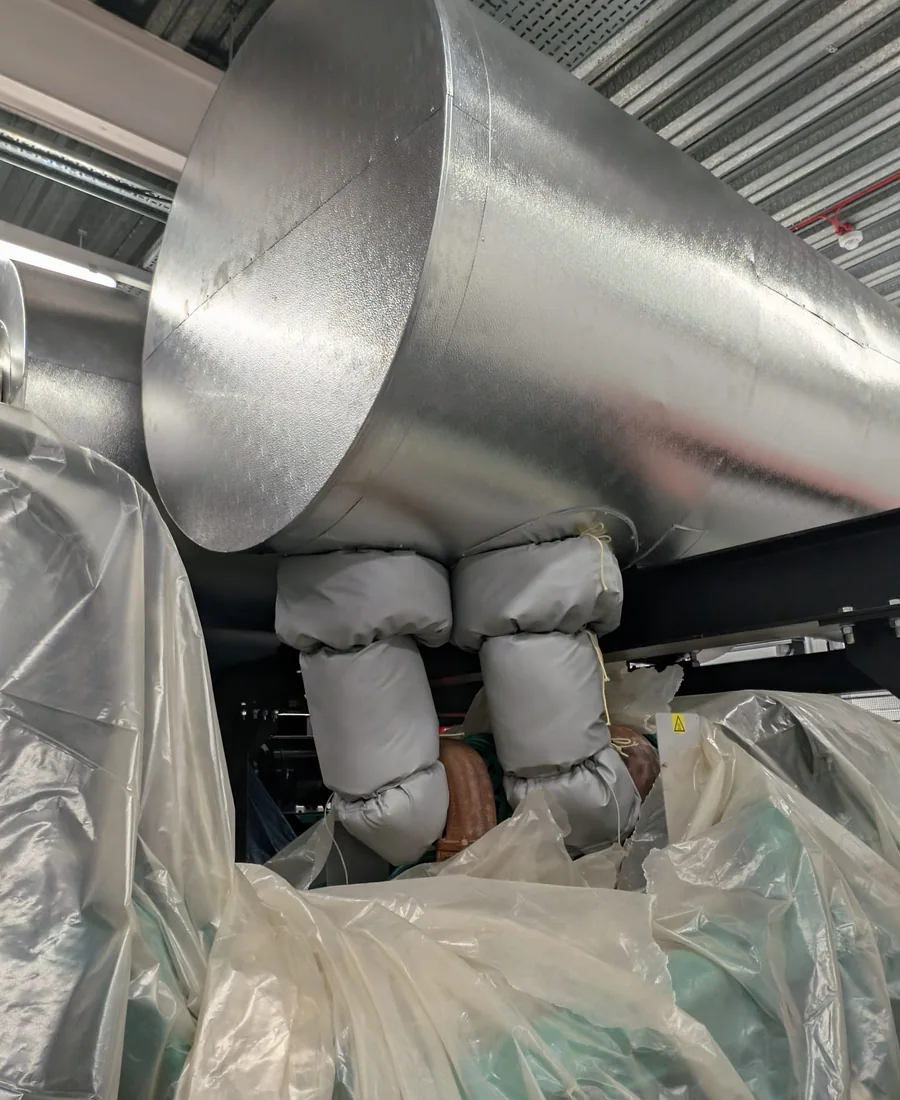 Finished London commercial insulation around restricted service routes