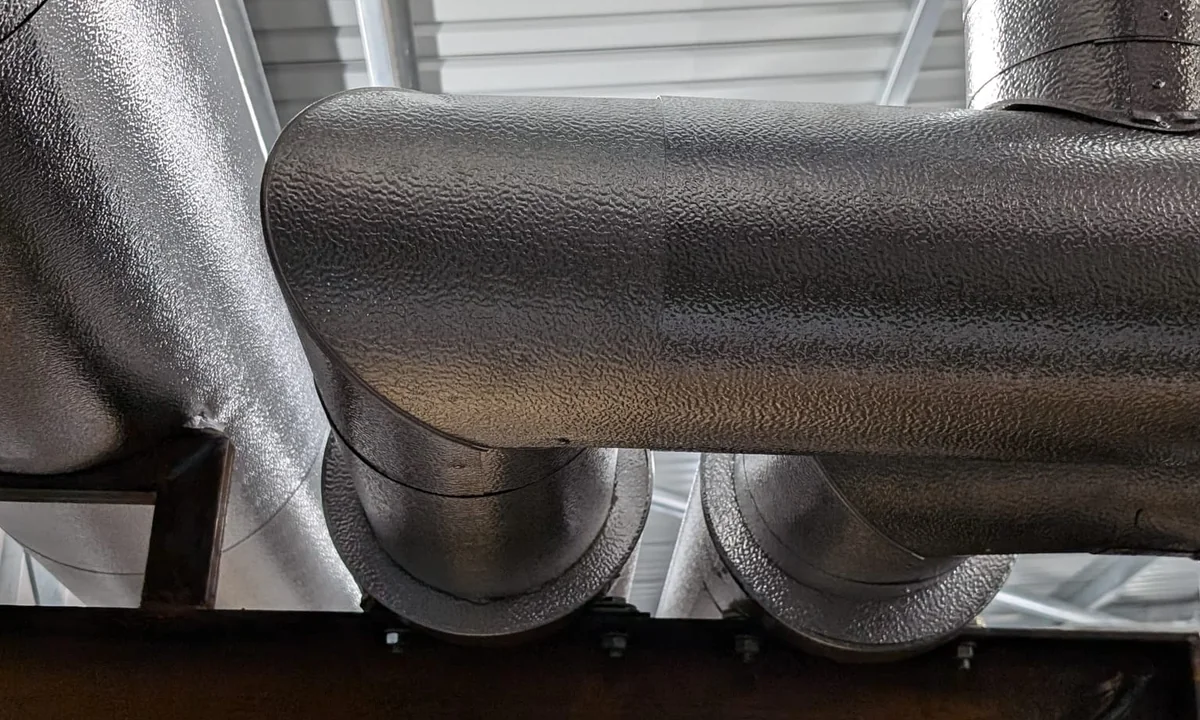 Steam pipework insulation and cladding at a commercial food production site