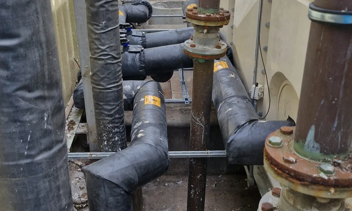 Hospital plant-room insulation supporting estates maintenance