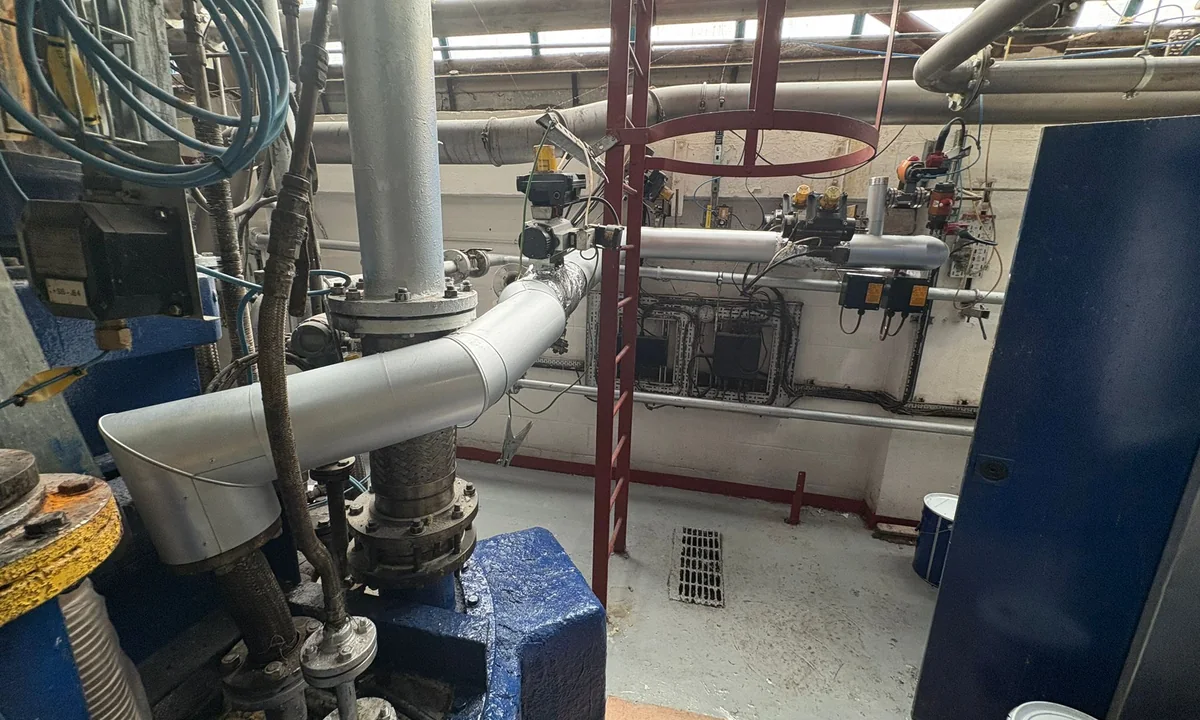 Finished hospital plant-room pipework insulation with clean access