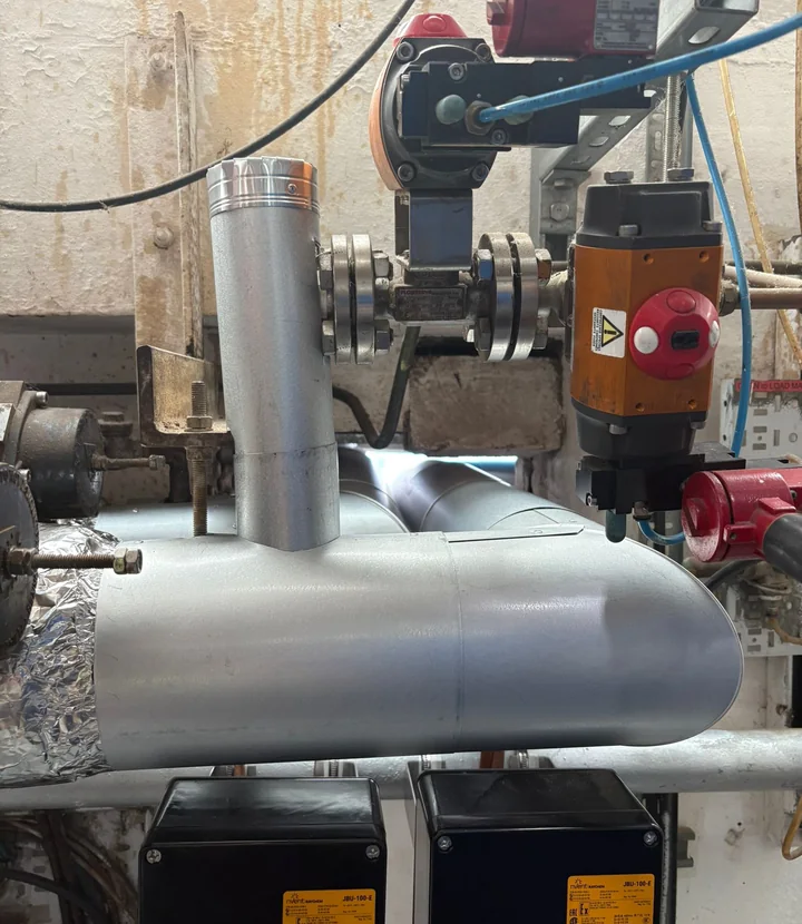 Maintenance-accessible insulation in a hospital plant room