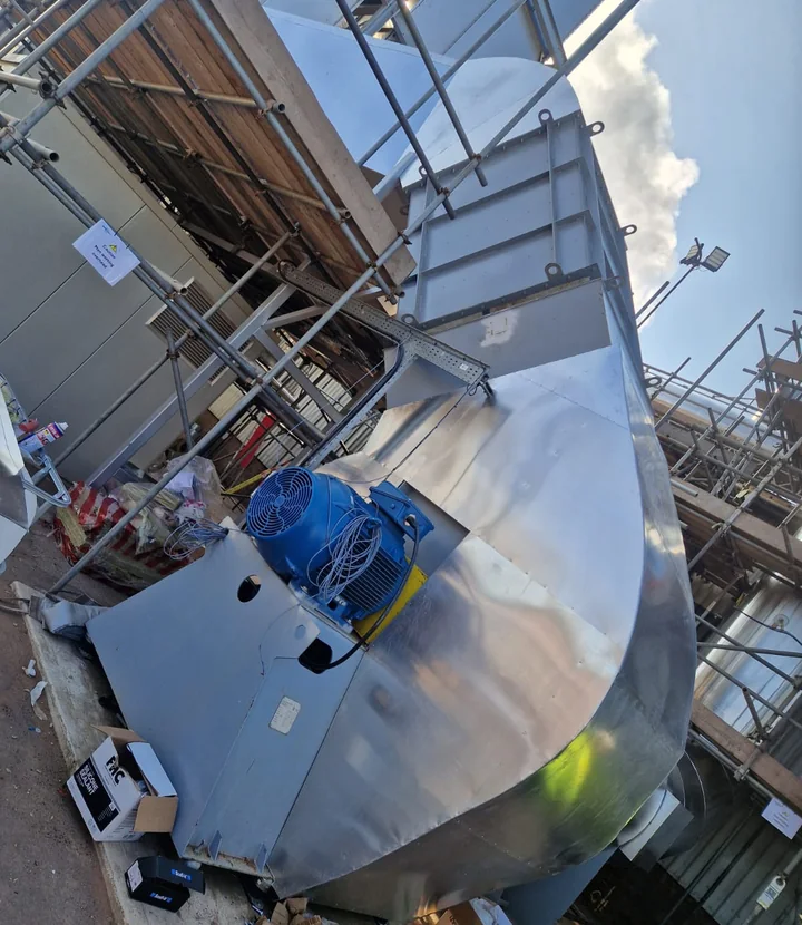 Industrial pipework insulation detail with maintenance access retained