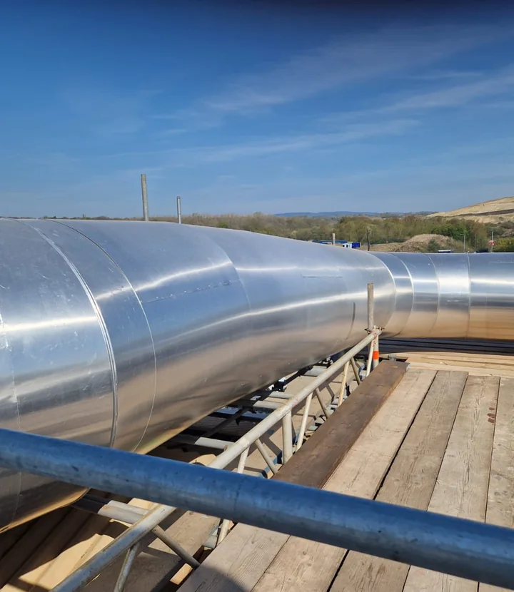 Completed industrial service insulation supporting efficient operation