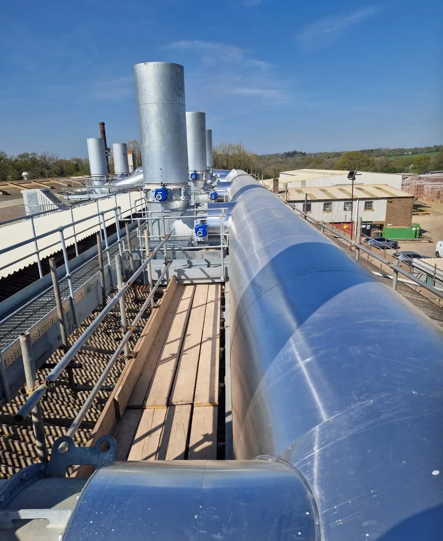 Industrial insulation around process pipework and service fittings