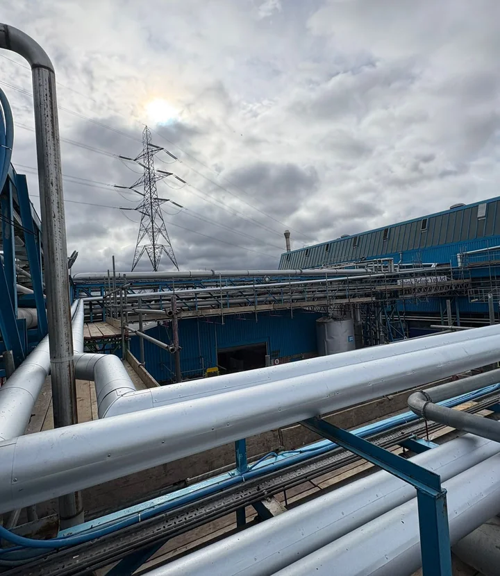 Protective process insulation and cladding around exposed services
