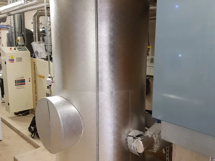 Metal-clad vessel and pipework detail completed by Enviroshield
