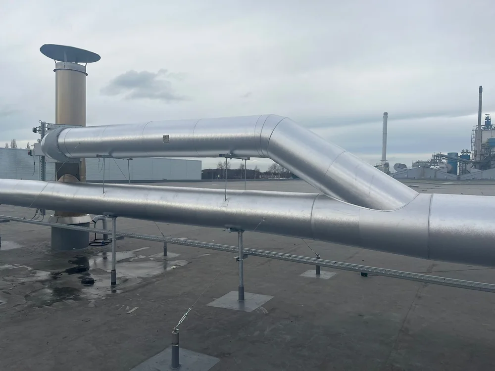 Completed process pipework insulation supporting operational efficiency
