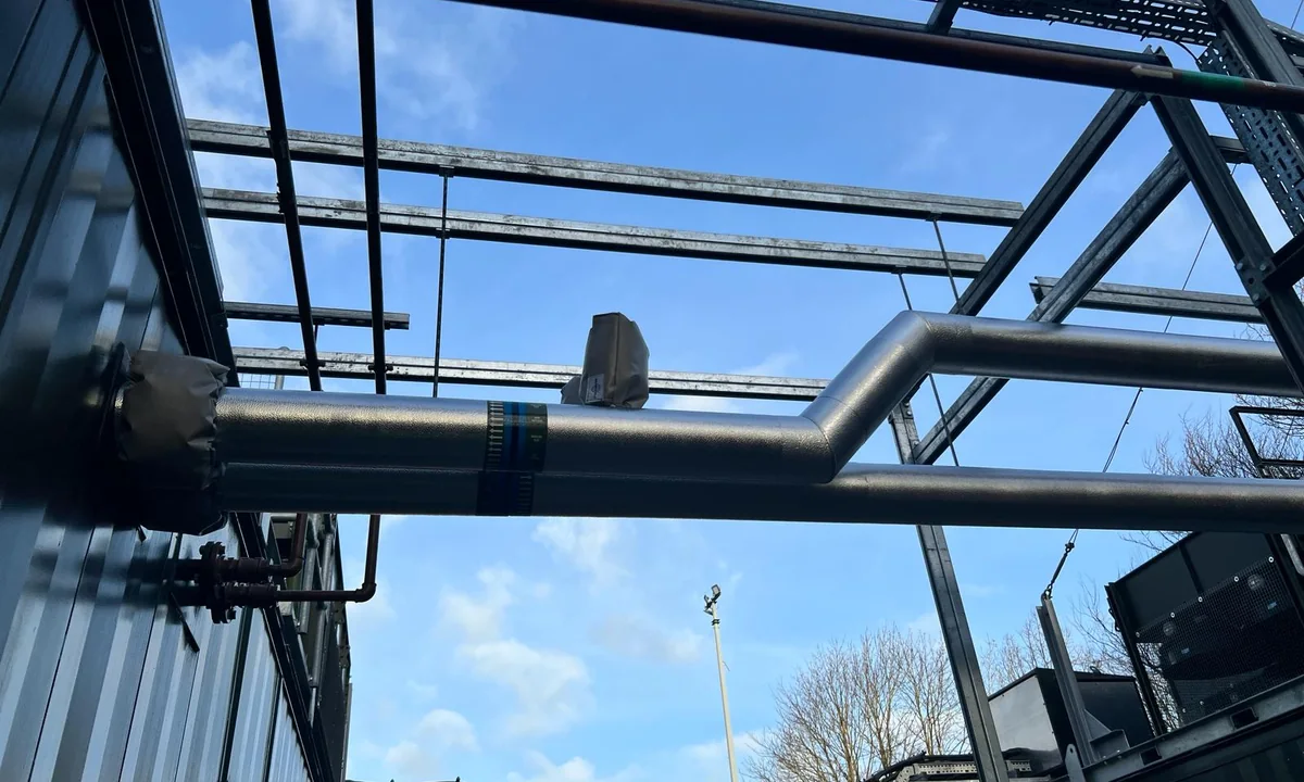 Enviroshield thermal insulation on industrial process pipework