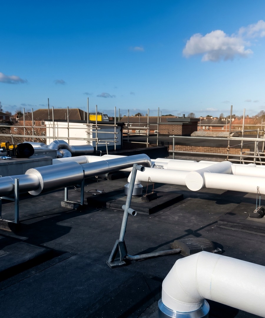 Assure Gas roof-level service insulation installation