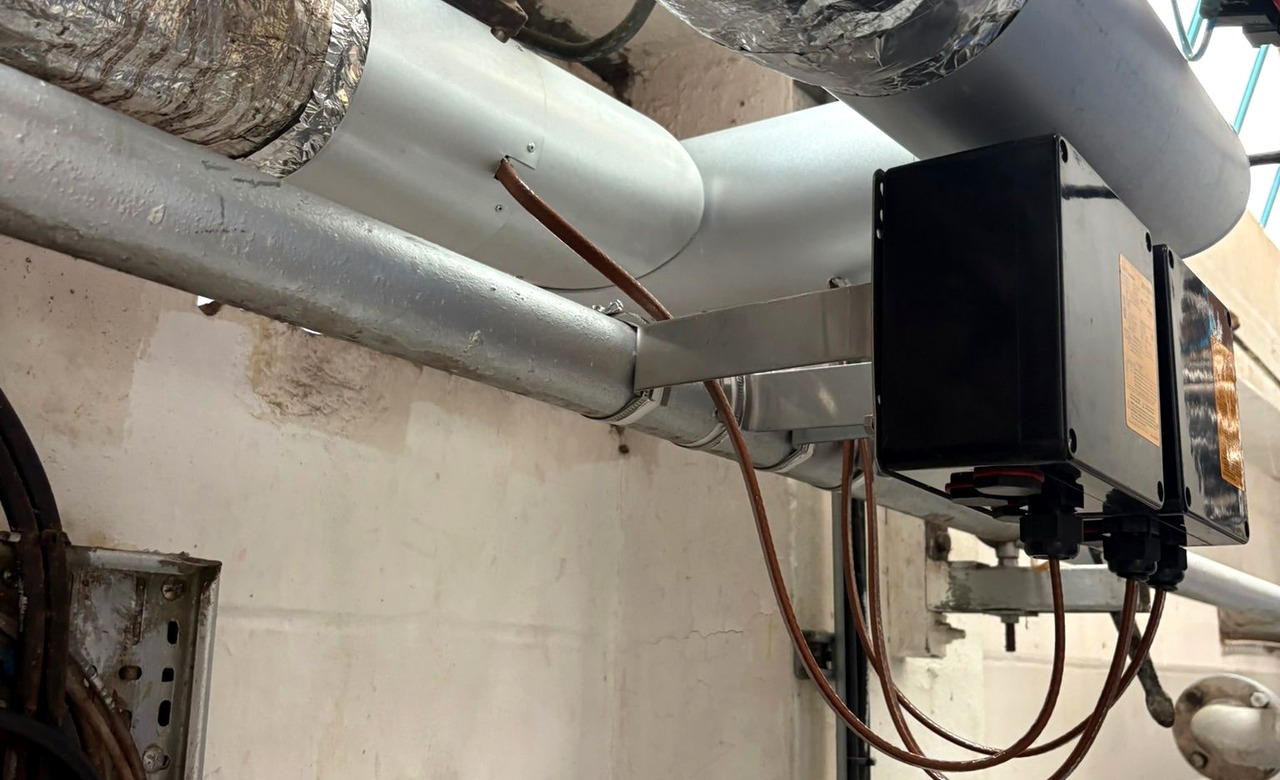 Healthcare plant room insulation project image showing insulated services