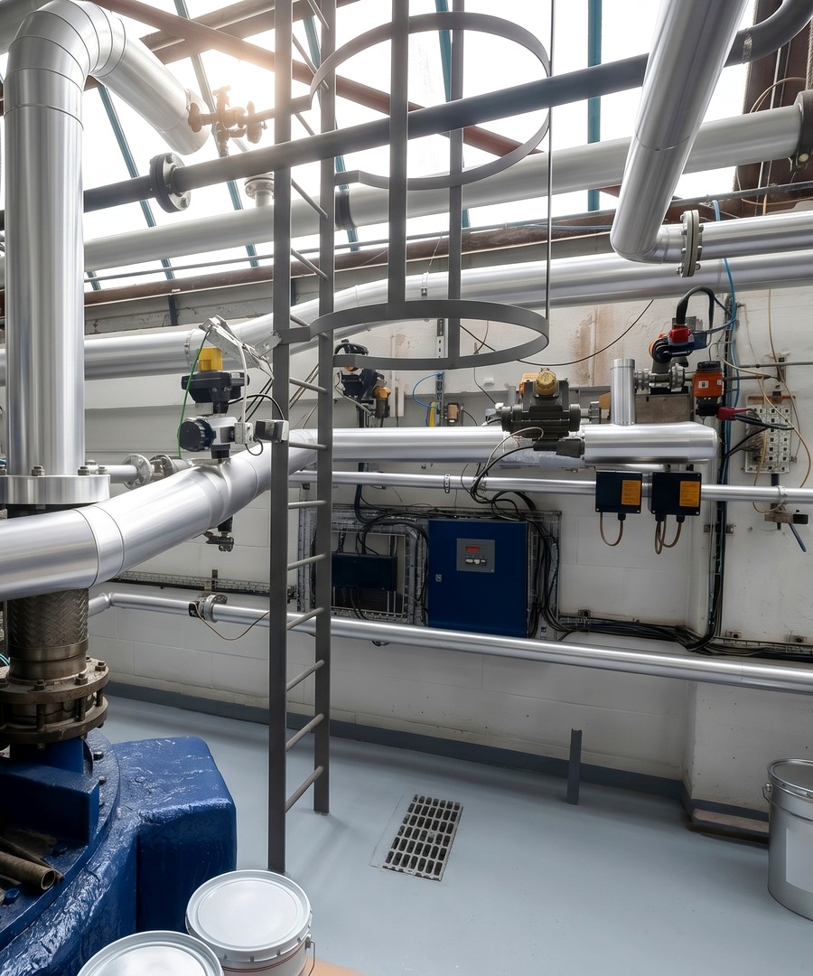 Q K Cold Stores insulated plant services and stainless finish