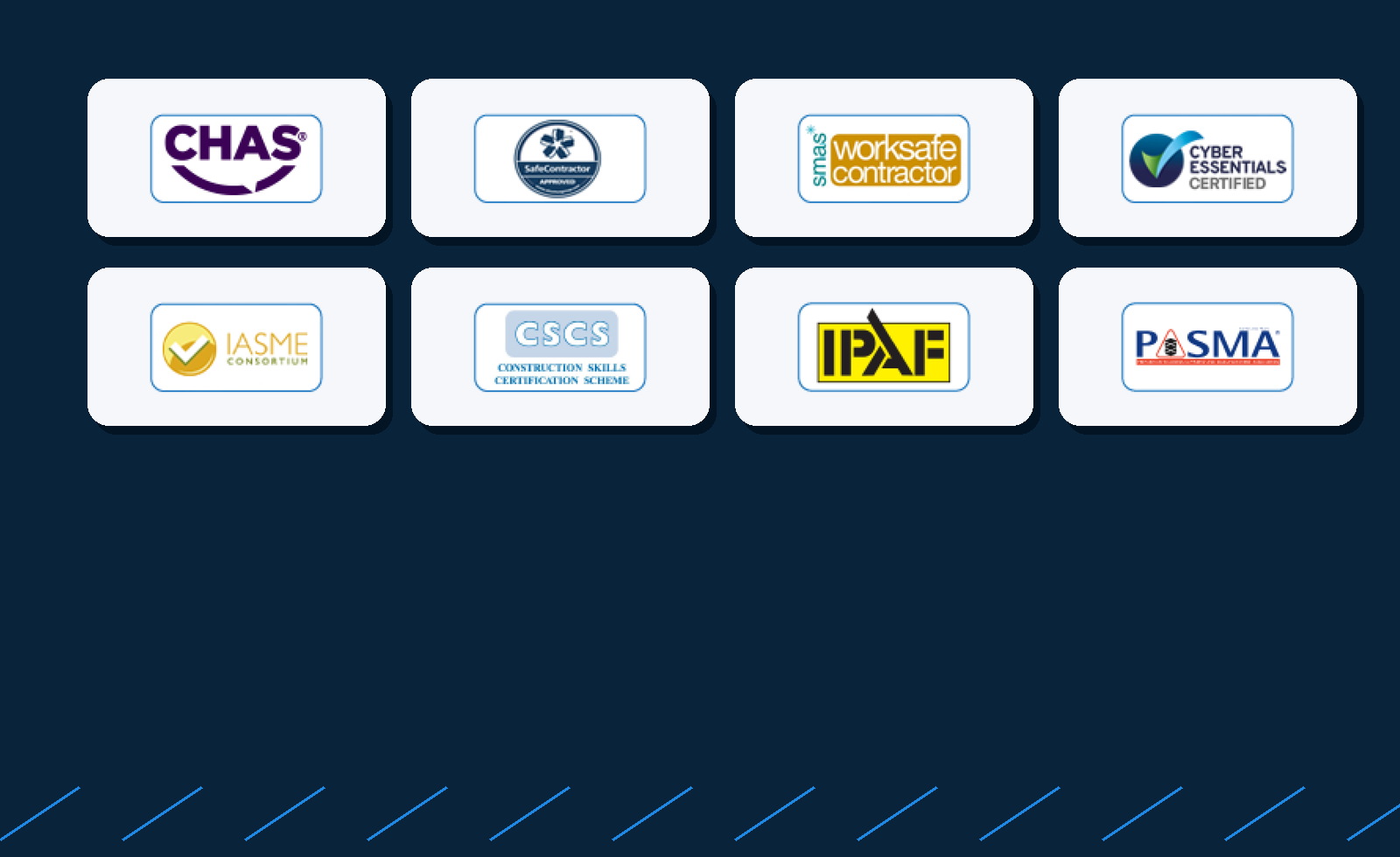 Enviroshield accreditation badge wall