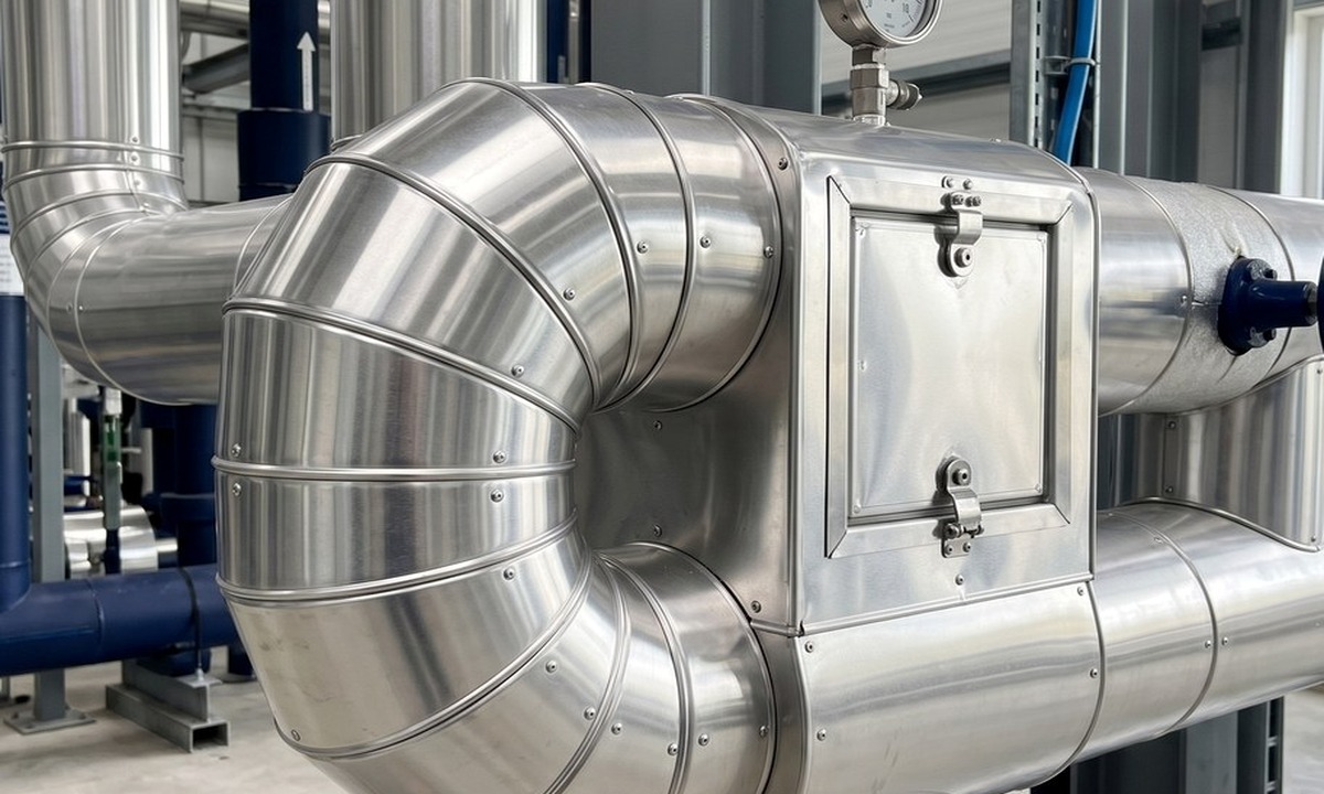 aluminium pipe cladding route for pipework and service areas