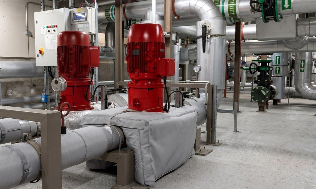 Critical cooling plant insulation detail across resilient service infrastructure