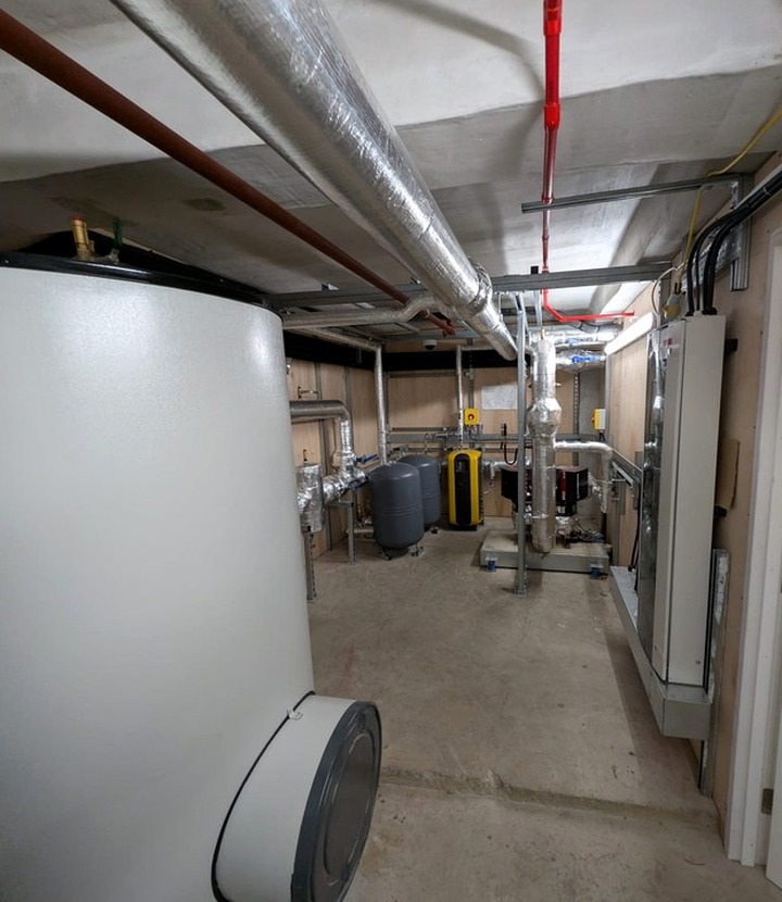 Detailed plant room insulation around valves and access points