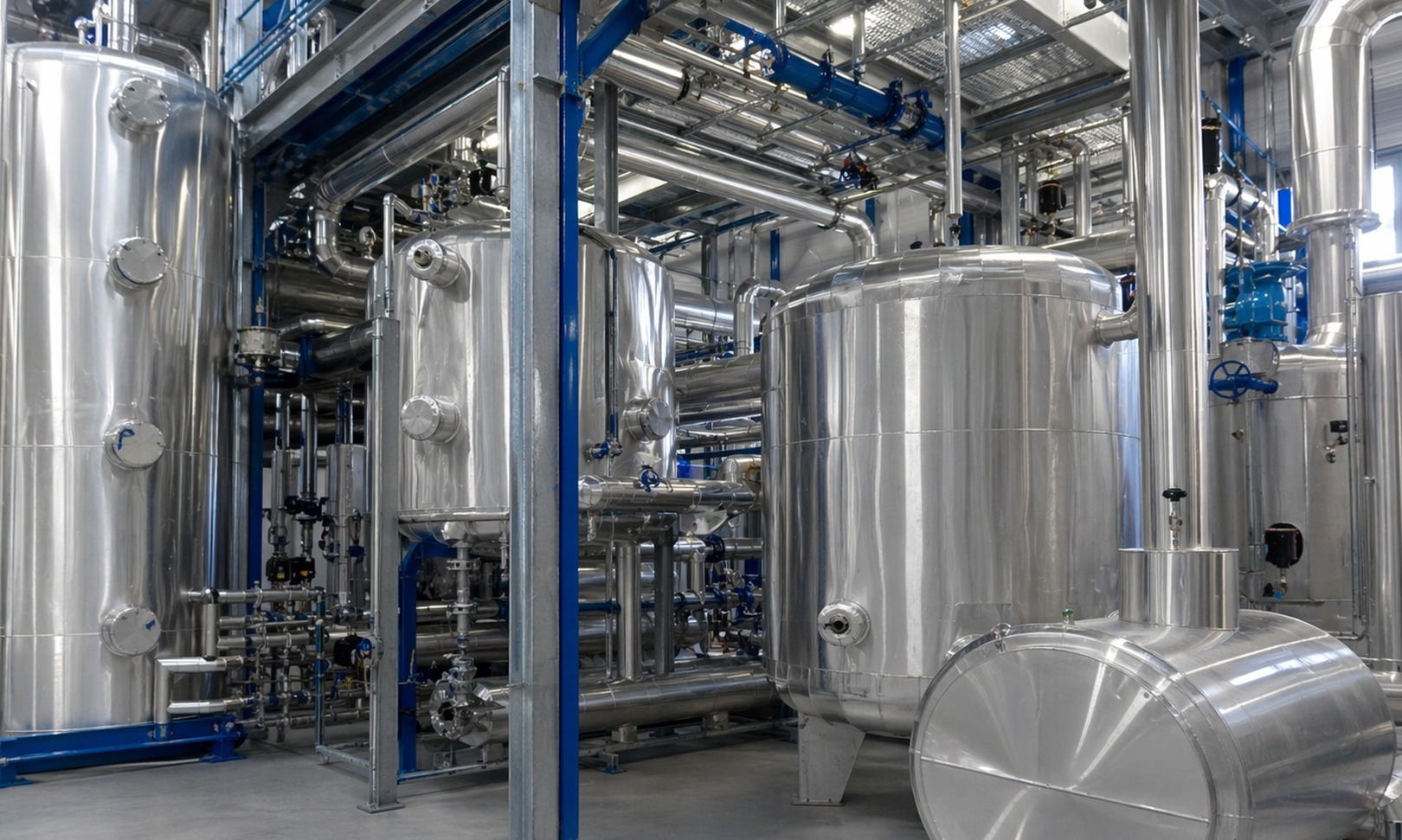 Tank and vessel insulation around large industrial equipment