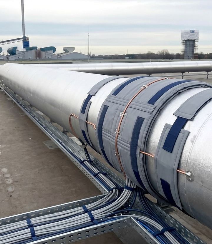 Utilities insulation detail around process services and access points