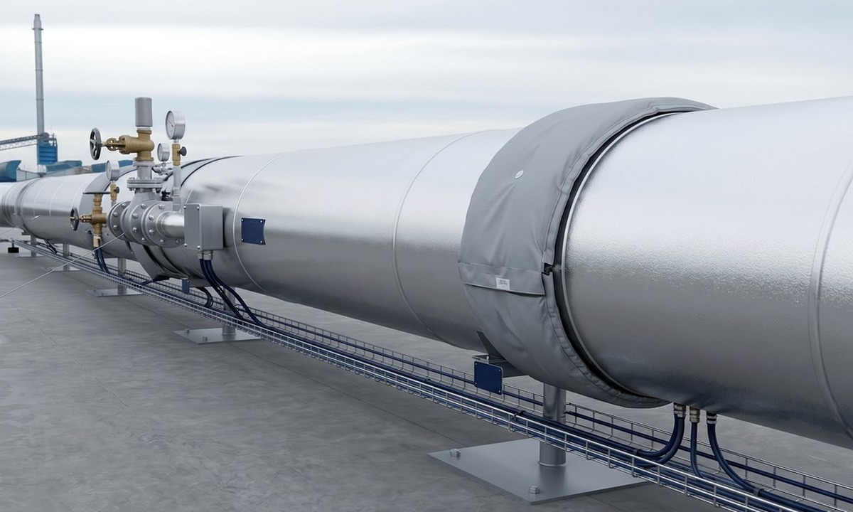 Utilities insulation around treatment plant pipework