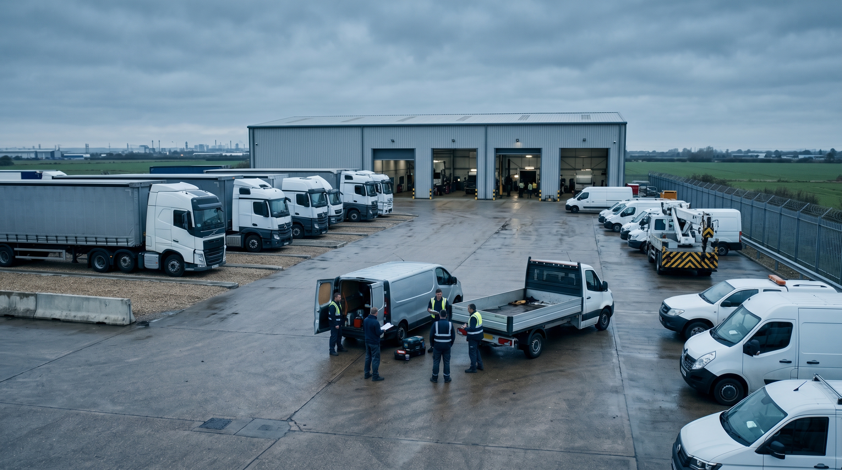 Enviroshield mobilisation yard and commercial vehicle fleet