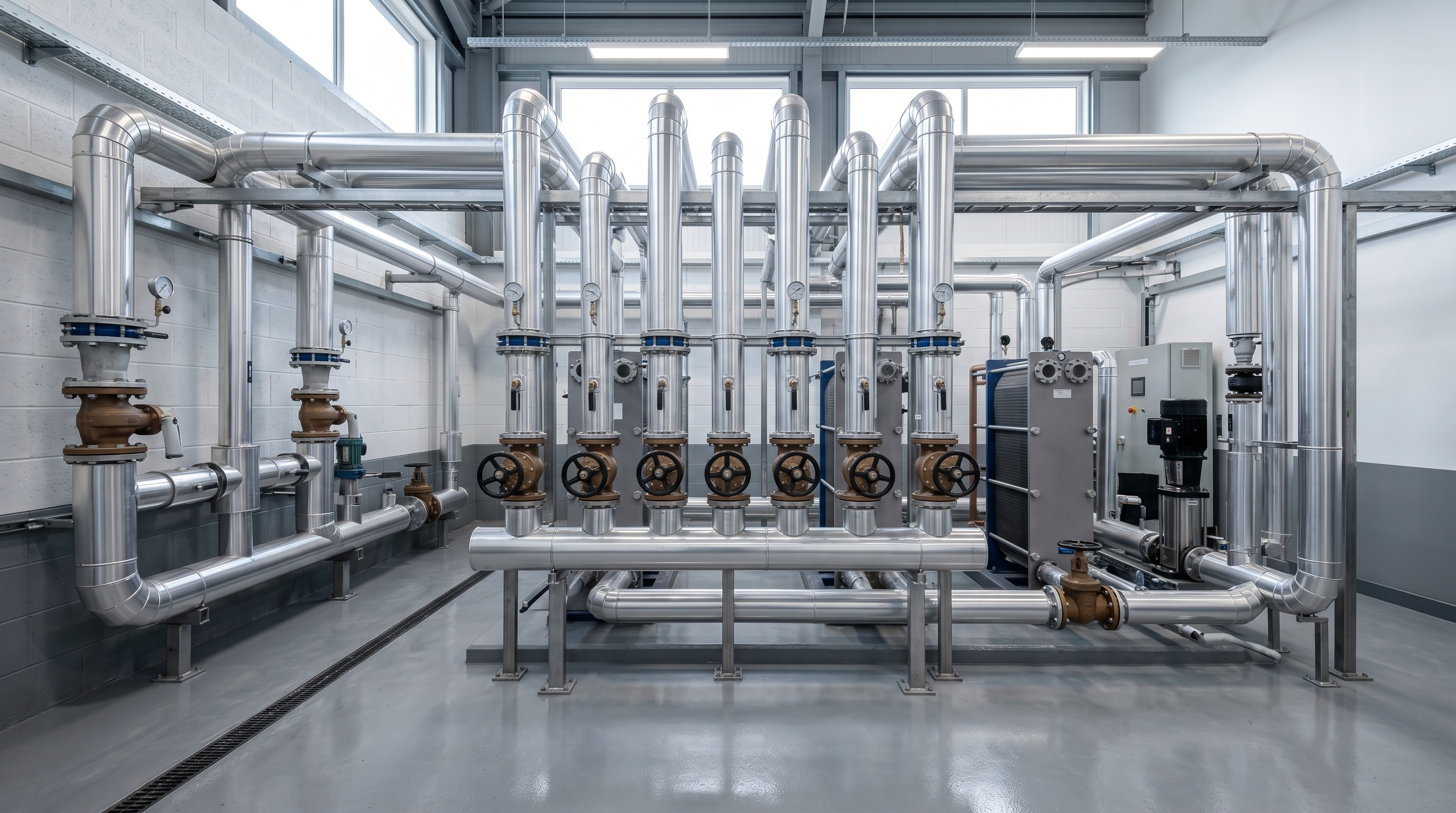 Finished plant room image reflecting good workshop-backed preparation