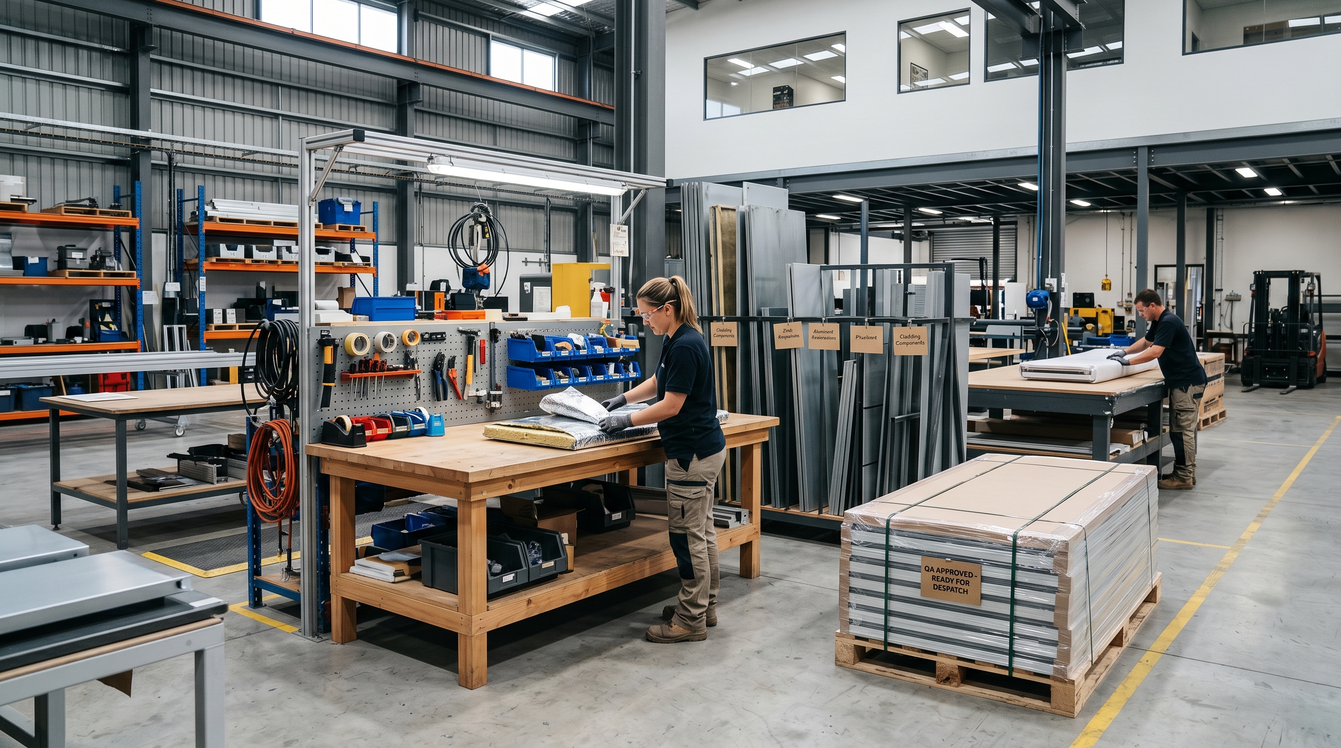 Interior workshop preparation scene supporting Enviroshield premises page