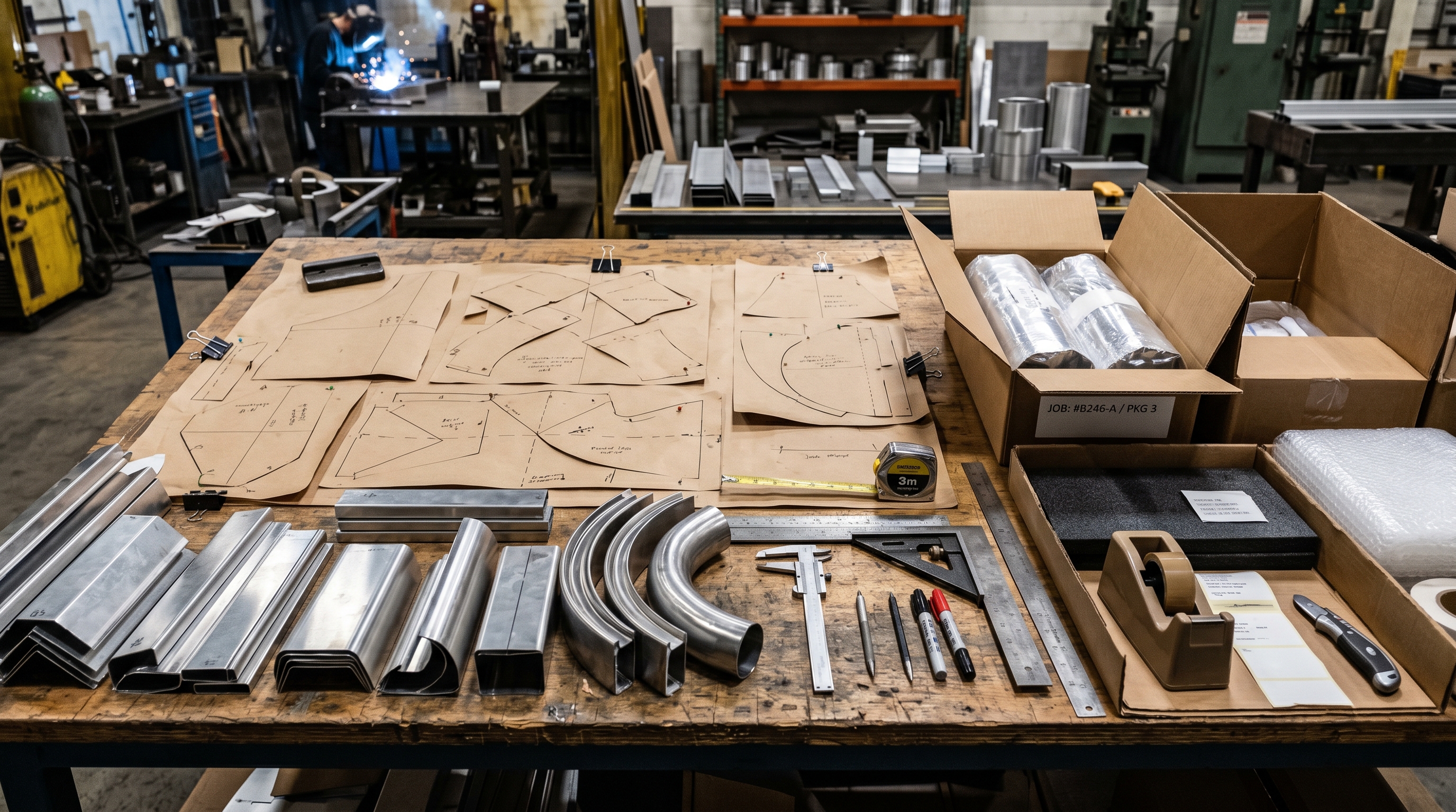 Enviroshield workshop preparation bench and fabrication workflow