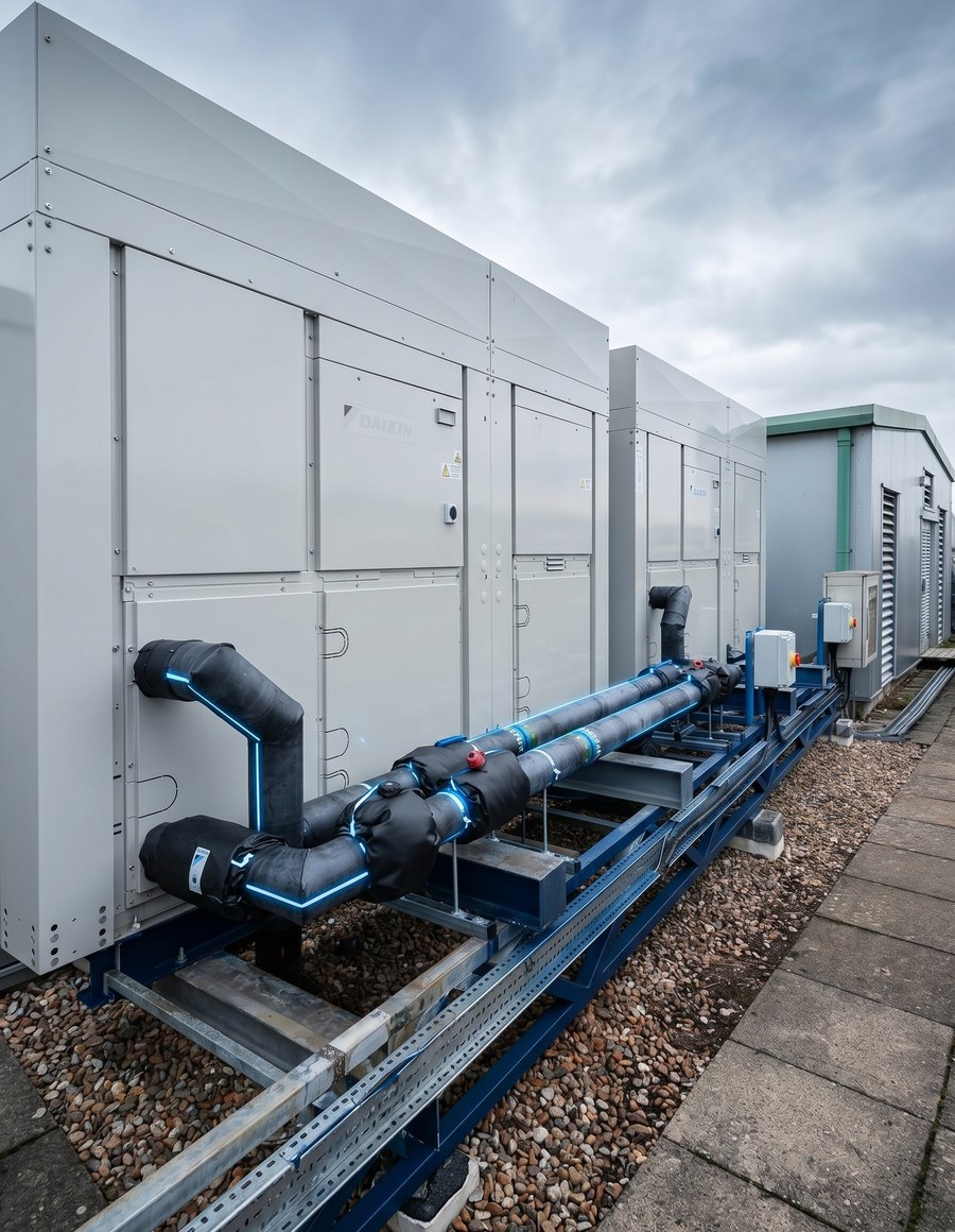 Commercial plant services showing insulation and heat-loss reduction opportunities