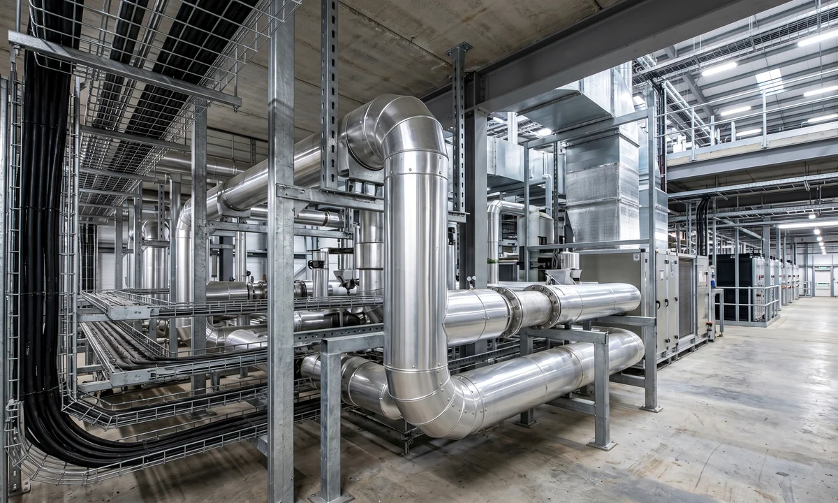 Metal-clad insulation installation serving data centre infrastructure