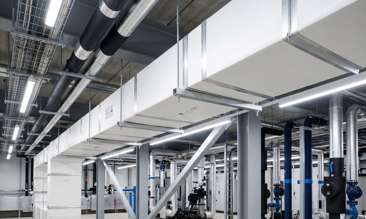 Chilled ductwork insulation around HVAC supply and return routes